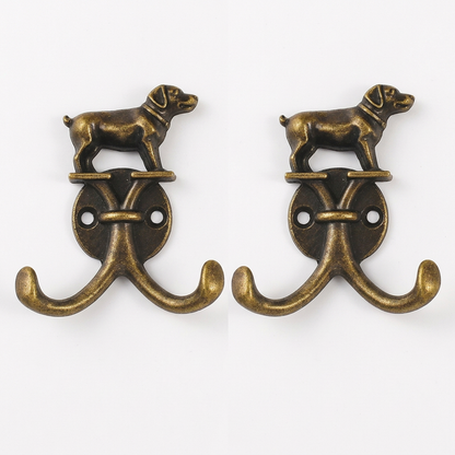 Two dog wall hooks on a white background, replacement attempt