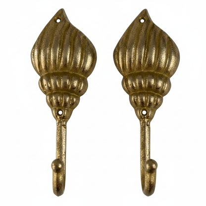 Two Gold Shell Hooks Product Shot