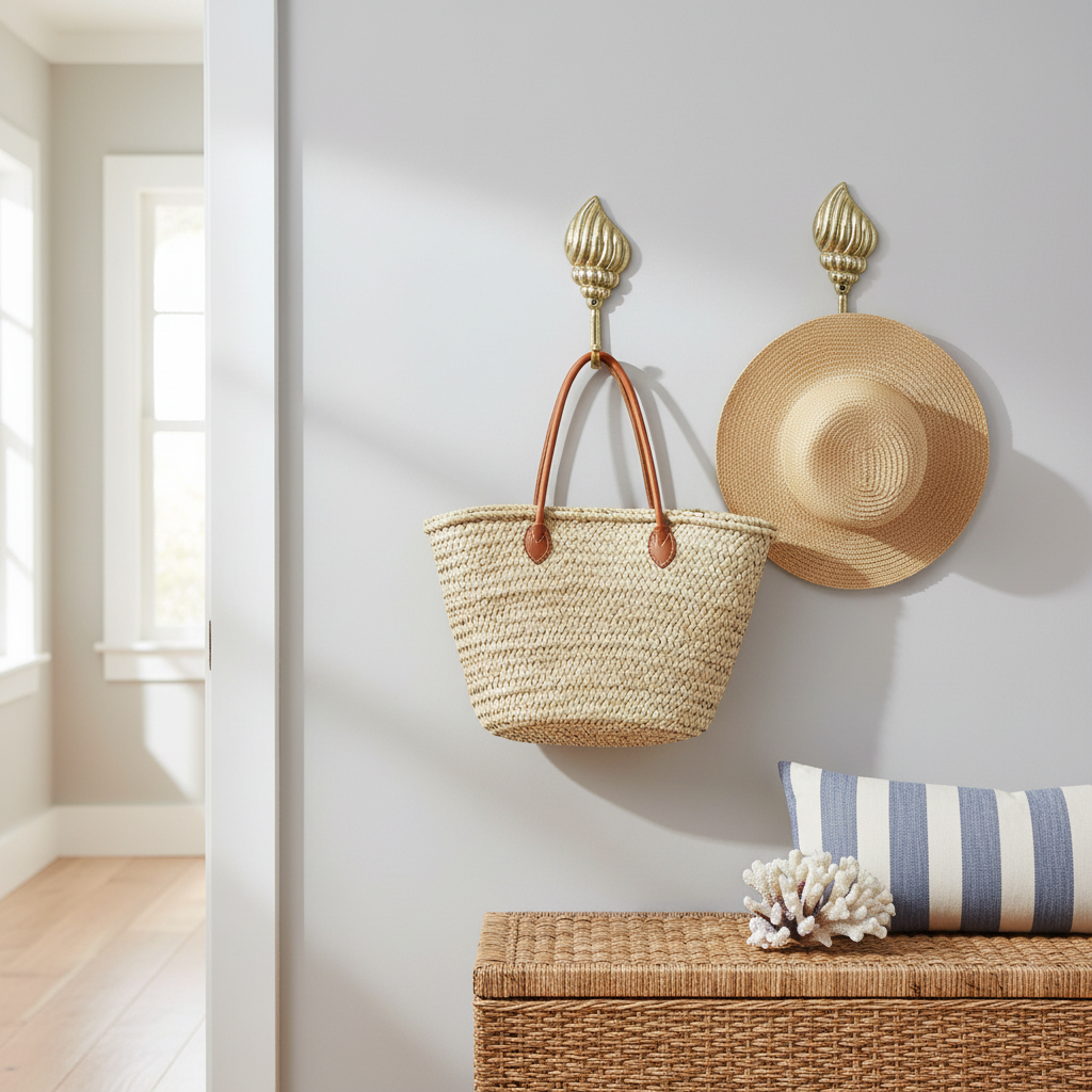 Two Hooks in Coastal Entryway