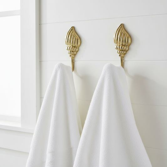 Two Hooks in Hamptons Bathroom