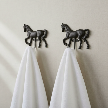 Two Horse Hooks - Bathroom Hamptons