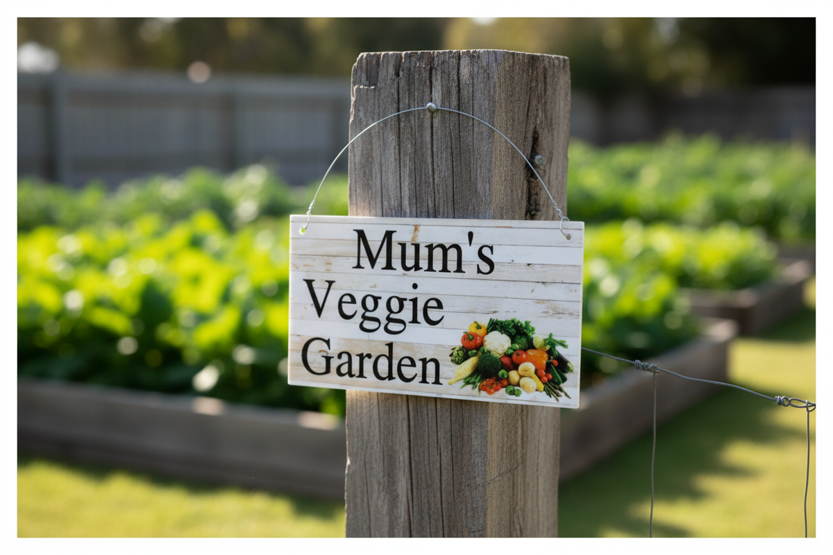 Veggie Garden Sign Garden Fence