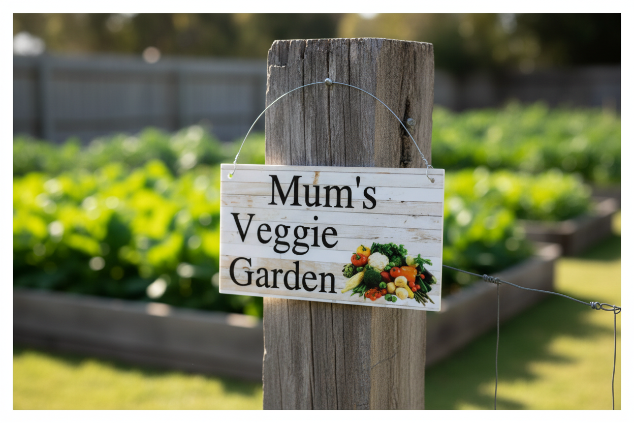 Veggie Garden Sign Garden Fence