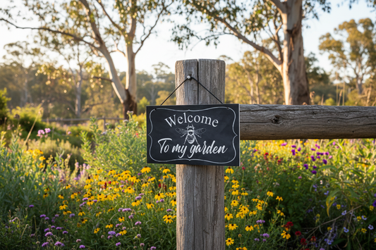 Welcome To My Garden - Fence Post