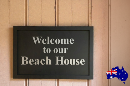 Custom Personalised Timber Wood Look Sign | Large Square Business Home Property Sign | Aussie Made