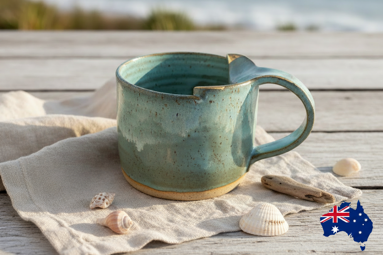 Whale Tail Mug - Elevated Front Angle Lifestyle