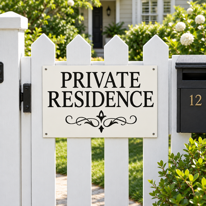 White picket fence near letterbox