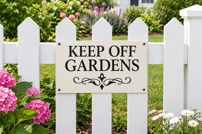 White picket garden fence, clean surface