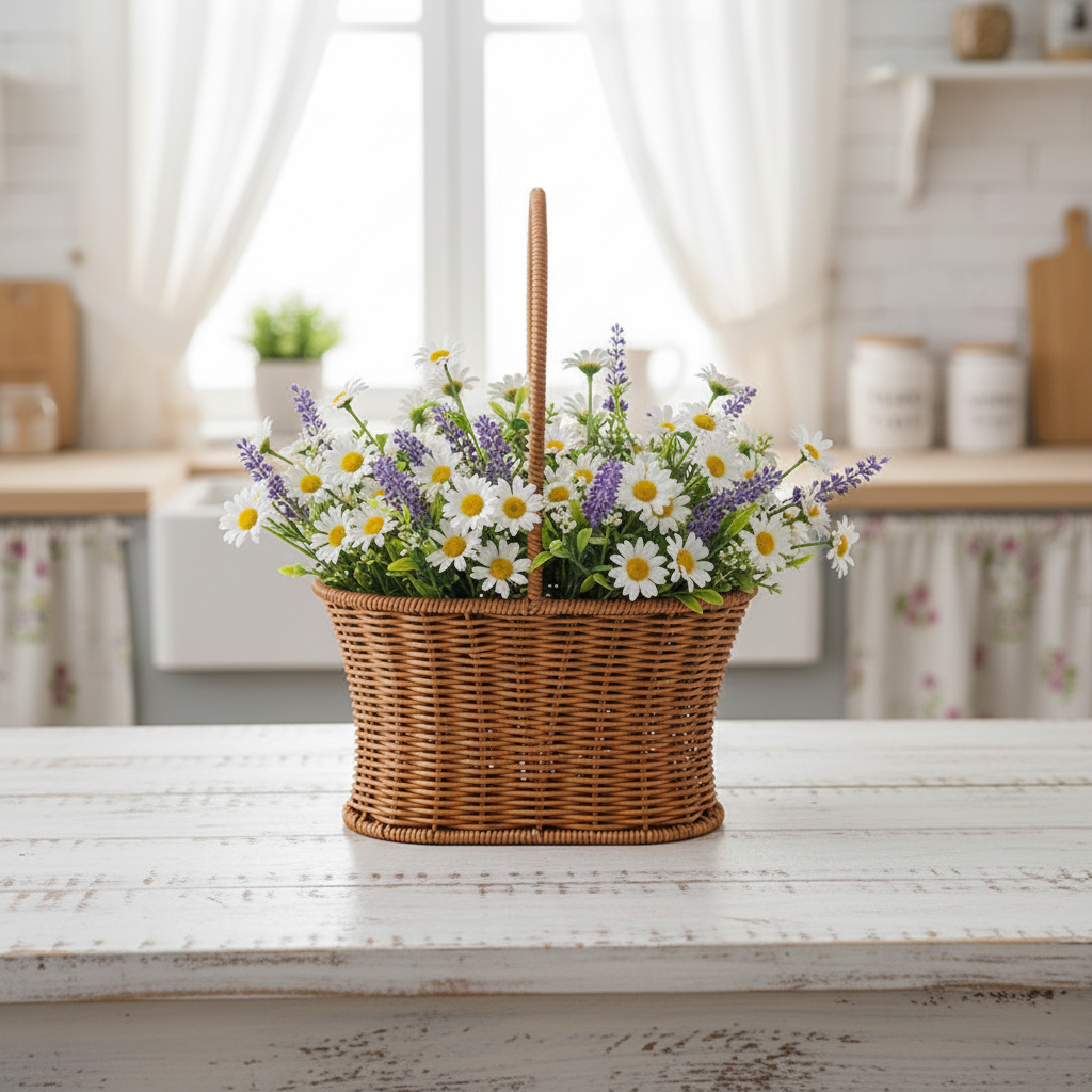 Woven Basket — Flower Display