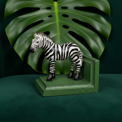 Zebra Bookend Safari Close-up