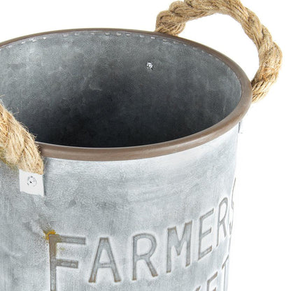 Farmers Market Vintage Bucket Planter Vase Set - The Renmy Store Homewares & Gifts 