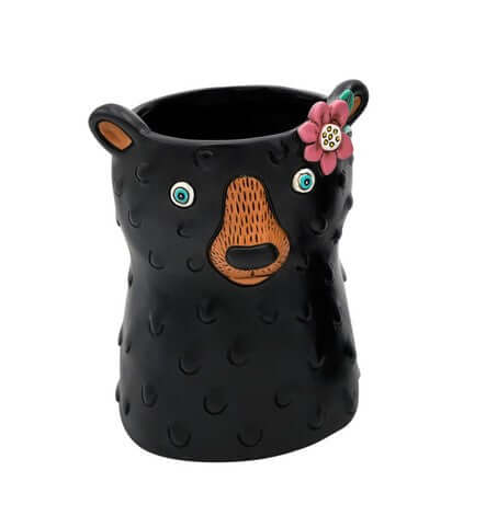 Bear Black Funky Pot Plant Small - The Renmy Store