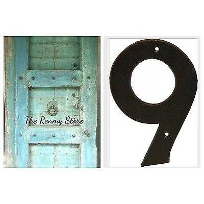Number Large Cast Iron Metal Rustic Numbers House Fence Letterbox