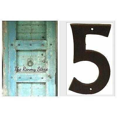 Number Large Cast Iron Metal Rustic Numbers House Fence Letterbox