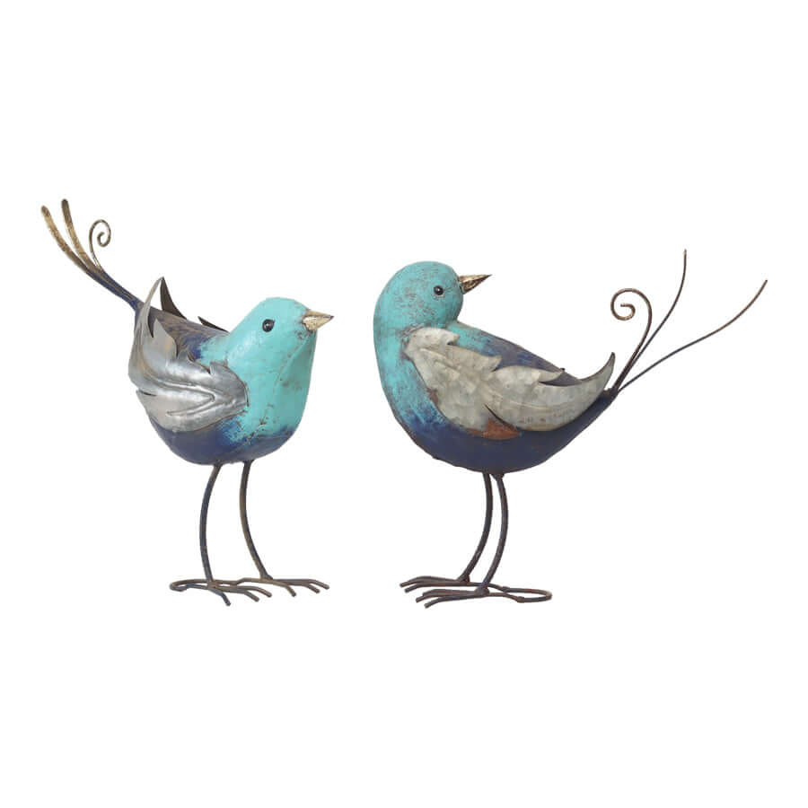 Blue Birds Set of 2 Vintage Garden - The Renmy Store Homewares & Gifts 