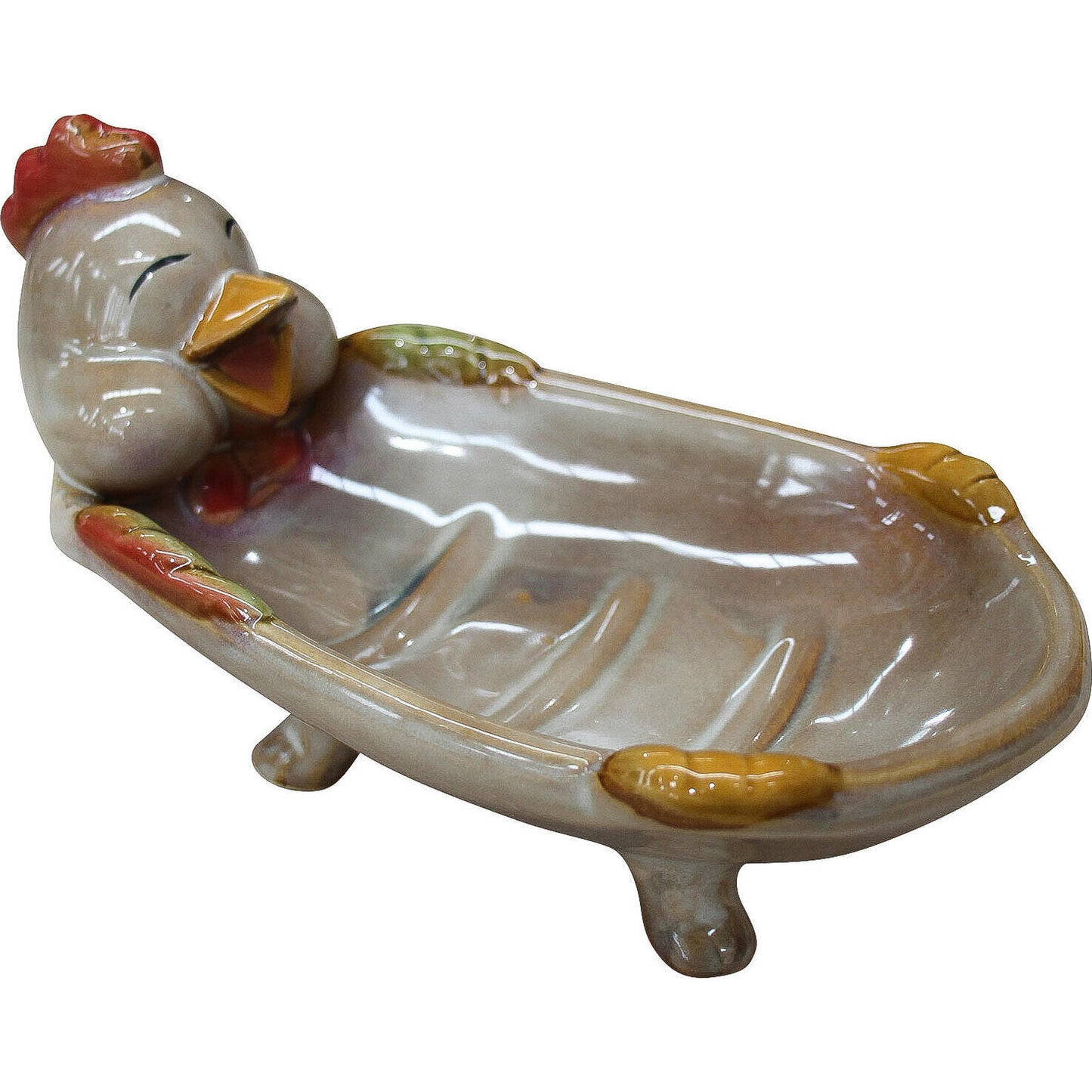 Chicken Hen Soap Dish Ceramic Country
