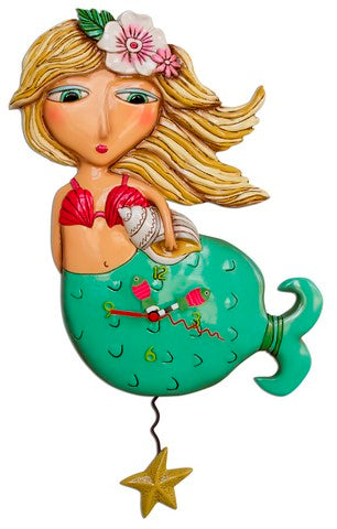 Clock Wall Mermaid Shelly Beach Funky - The Renmy Store Homewares & Gifts 