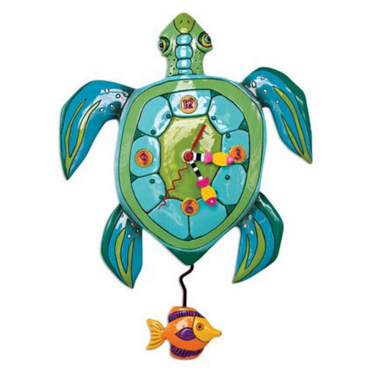 Clock Wall Turtle Sup Dude Funky Retro - The Renmy Store Homewares & Gifts 