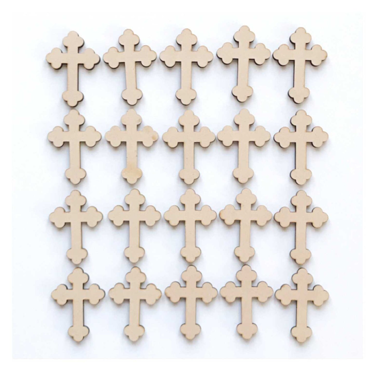 Cross Crosses Set of 20 5.5cm MDF Shape DIY Raw Cut Out Art Craft