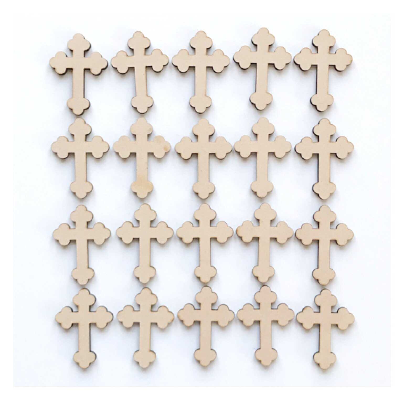 Cross Crosses Set of 20 5.5cm MDF Shape DIY Raw Cut Out Art Craft - The Renmy Store Homewares & Gifts 