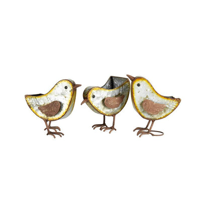 Planter Pot Plant Rustic Bird Birds Set of 3 - The Renmy Store Homewares & Gifts 