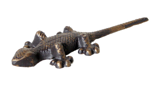 Gecko Lizard Cast Iron Rustic Gogo