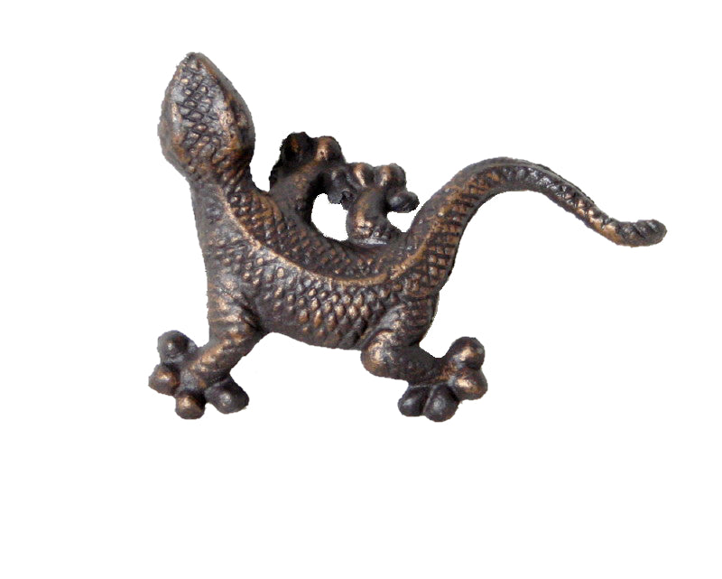 Gecko Lizard Cast Iron Rustic Wally