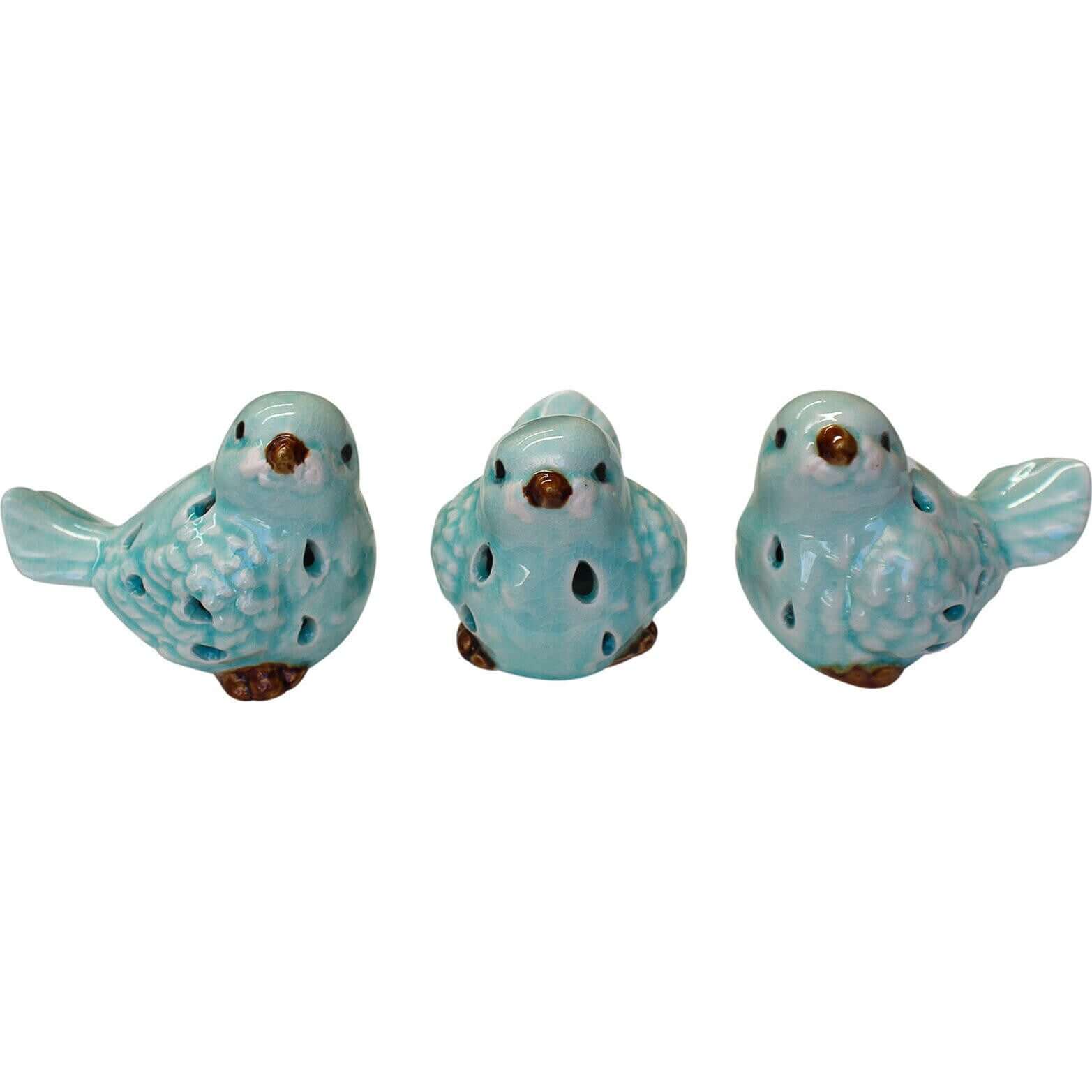 Bird Birds Pretty Blues Set Of 3 - The Renmy Store Homewares & Gifts 