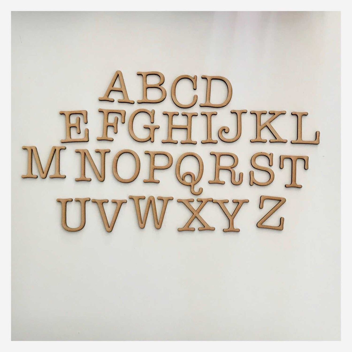 Letter Alphabet x 10 Letters MDF Laser Cut Personalised Custom