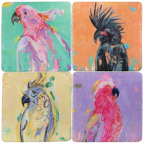 Cockatoo Bird Coaster Set of 4
