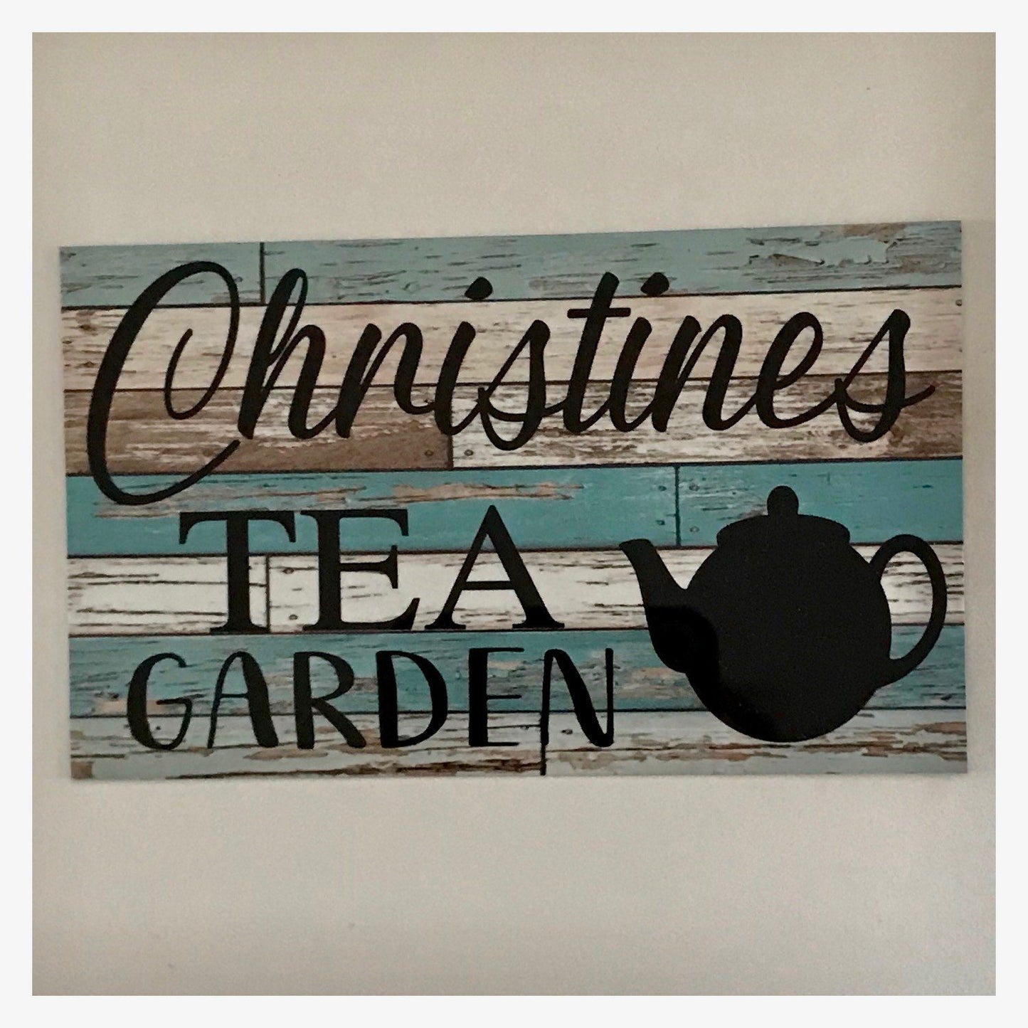 Tea Garden Your Name Vintage Custom Sign