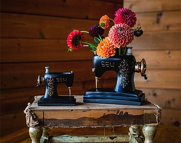 Sewing Vintage Stitch Pot Planter Vase Large