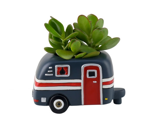 Caravan Camper Life Funky Pot Plant Planter Small - The Renmy Store Homewares & Gifts 