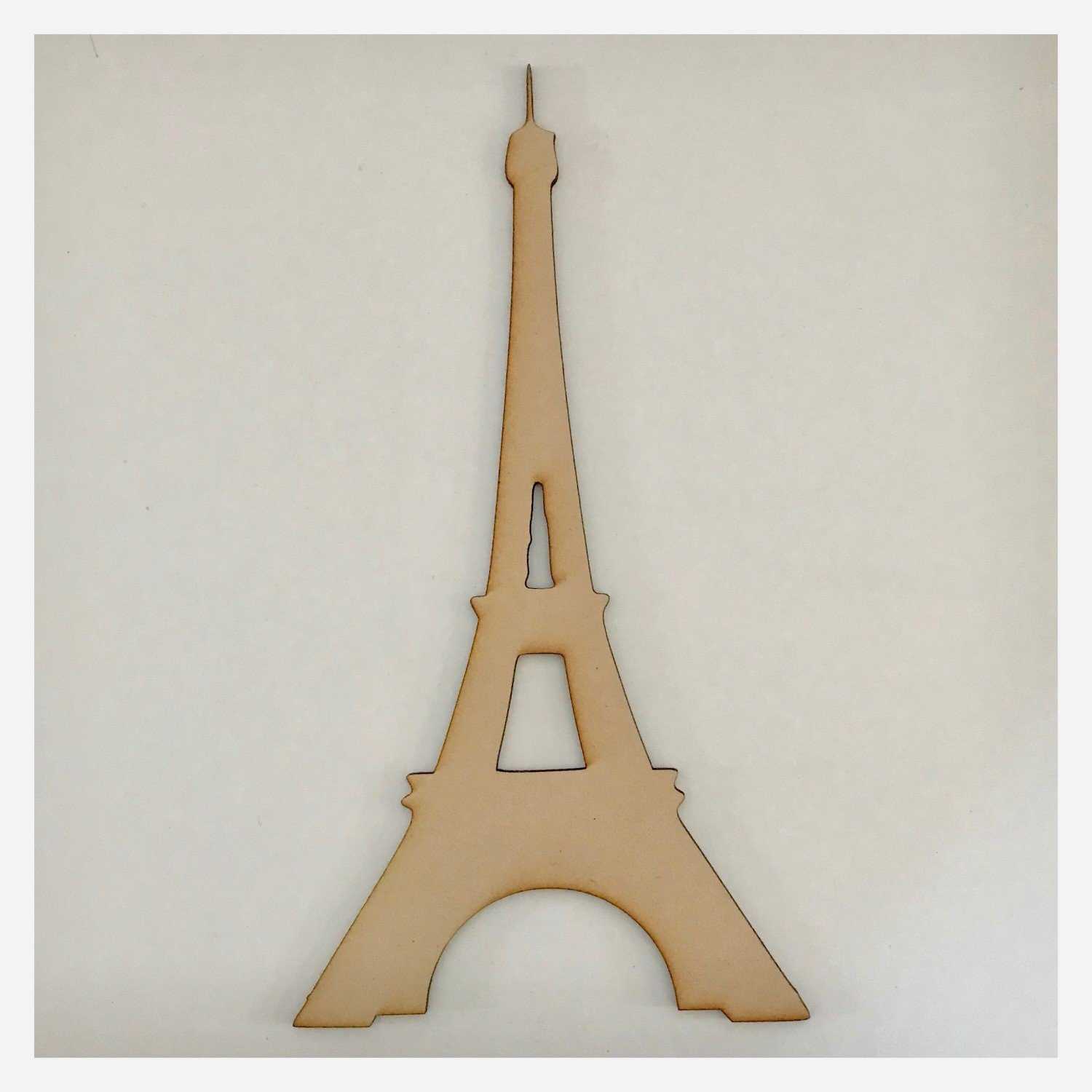Eiffel Tower French Plain DIY Raw MDF Timber