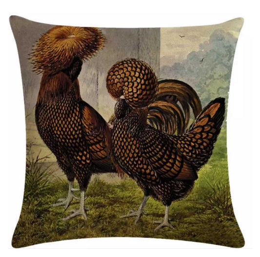 Cushion Pillow Chicken & Rooster Exotic