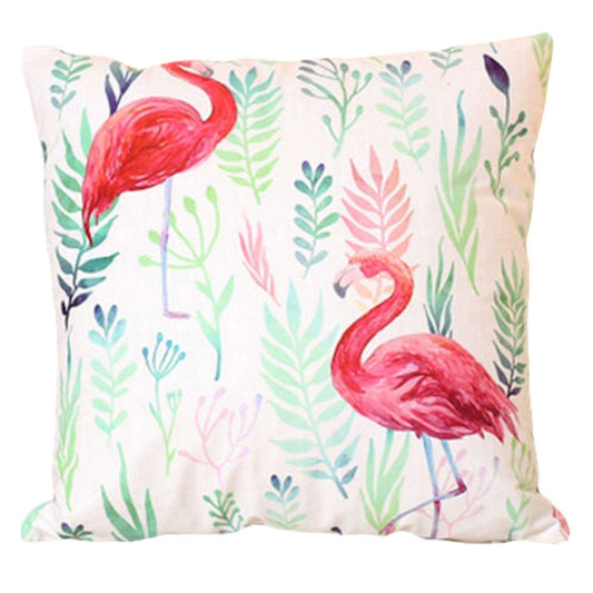 Cushion Pillow Floral Pink Flamingo