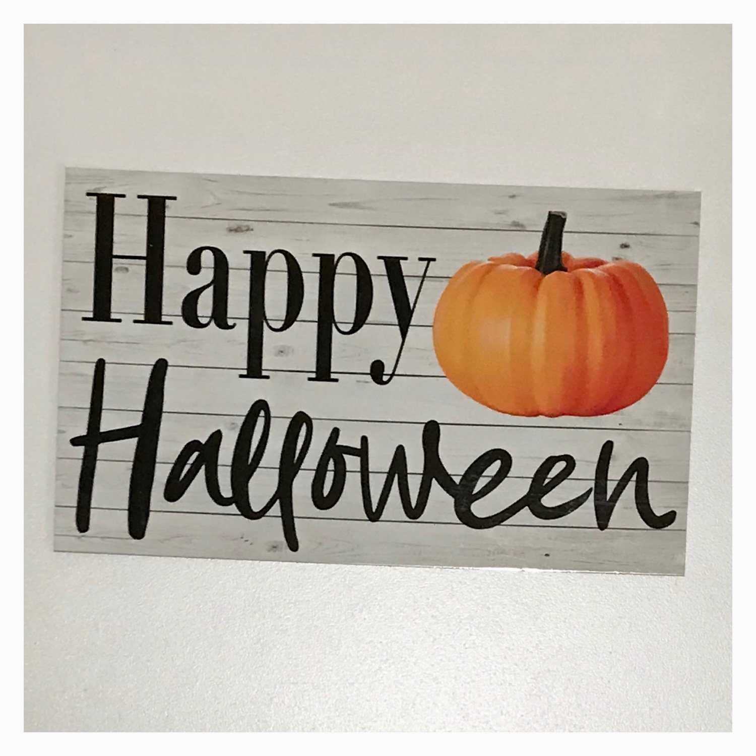 Happy Halloween with Pumpkin Sign