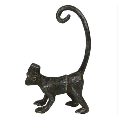 Monkey Tall Tail Antique Gold Ornament - The Renmy Store Homewares & Gifts 