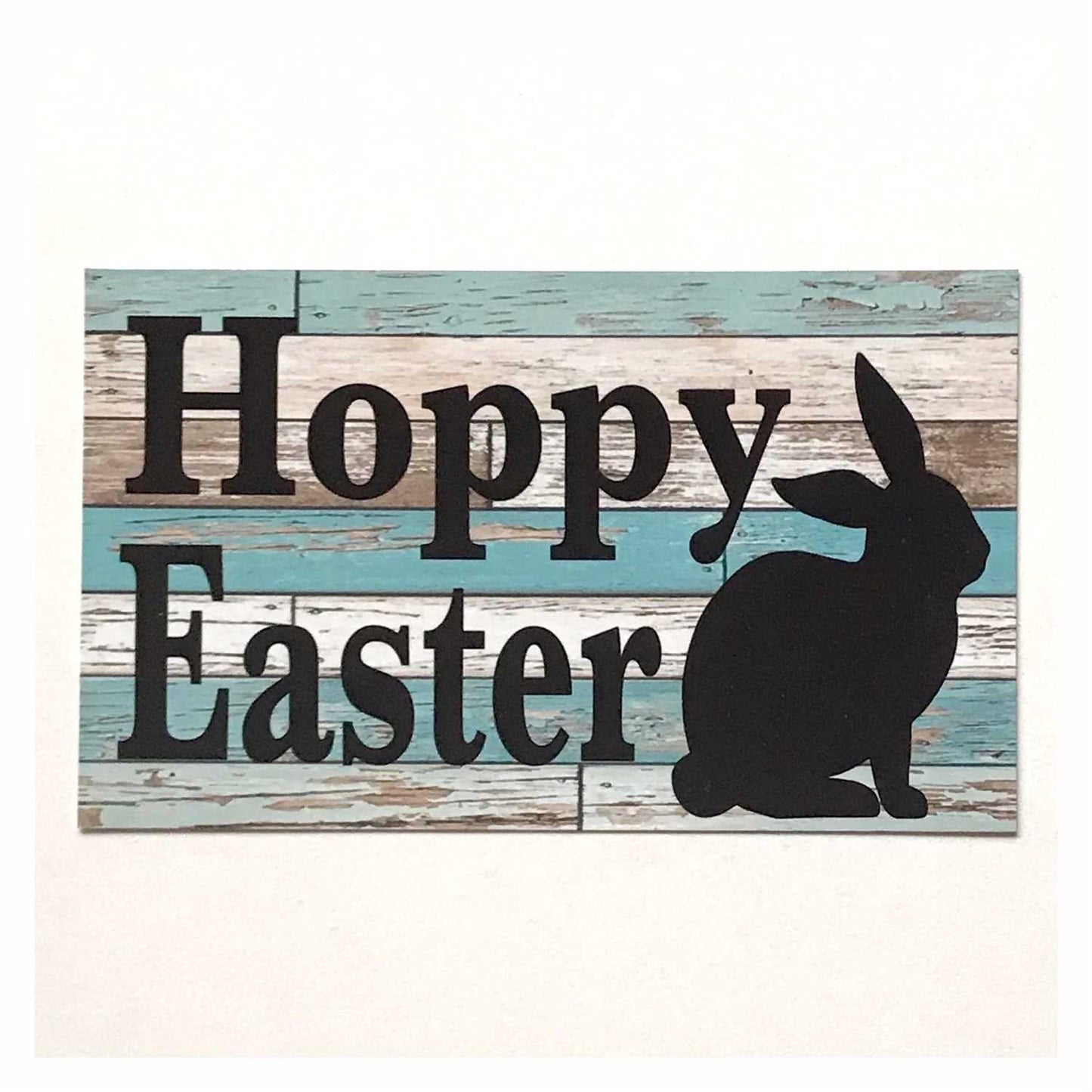 Hoppy Easter Sign Wall Plaque or Hanging