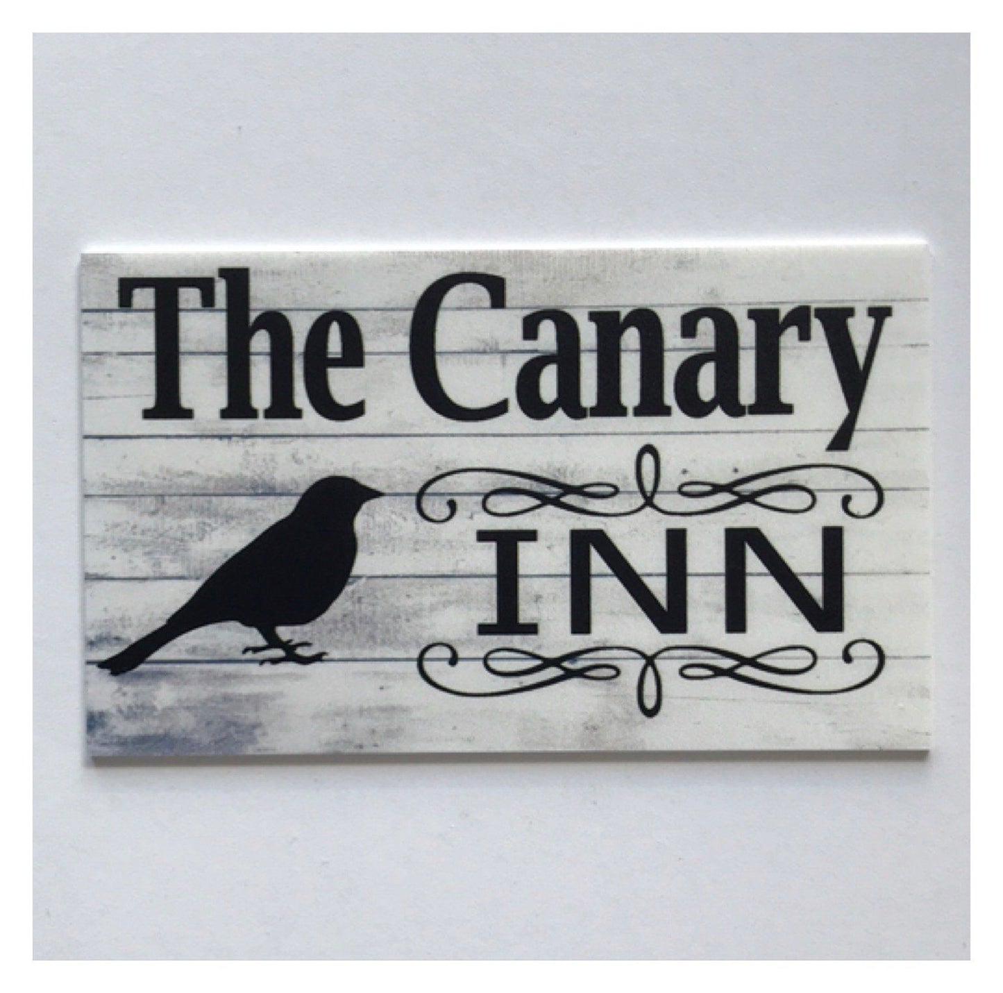 The Canary Bird Inn Bird Timber Style Sign