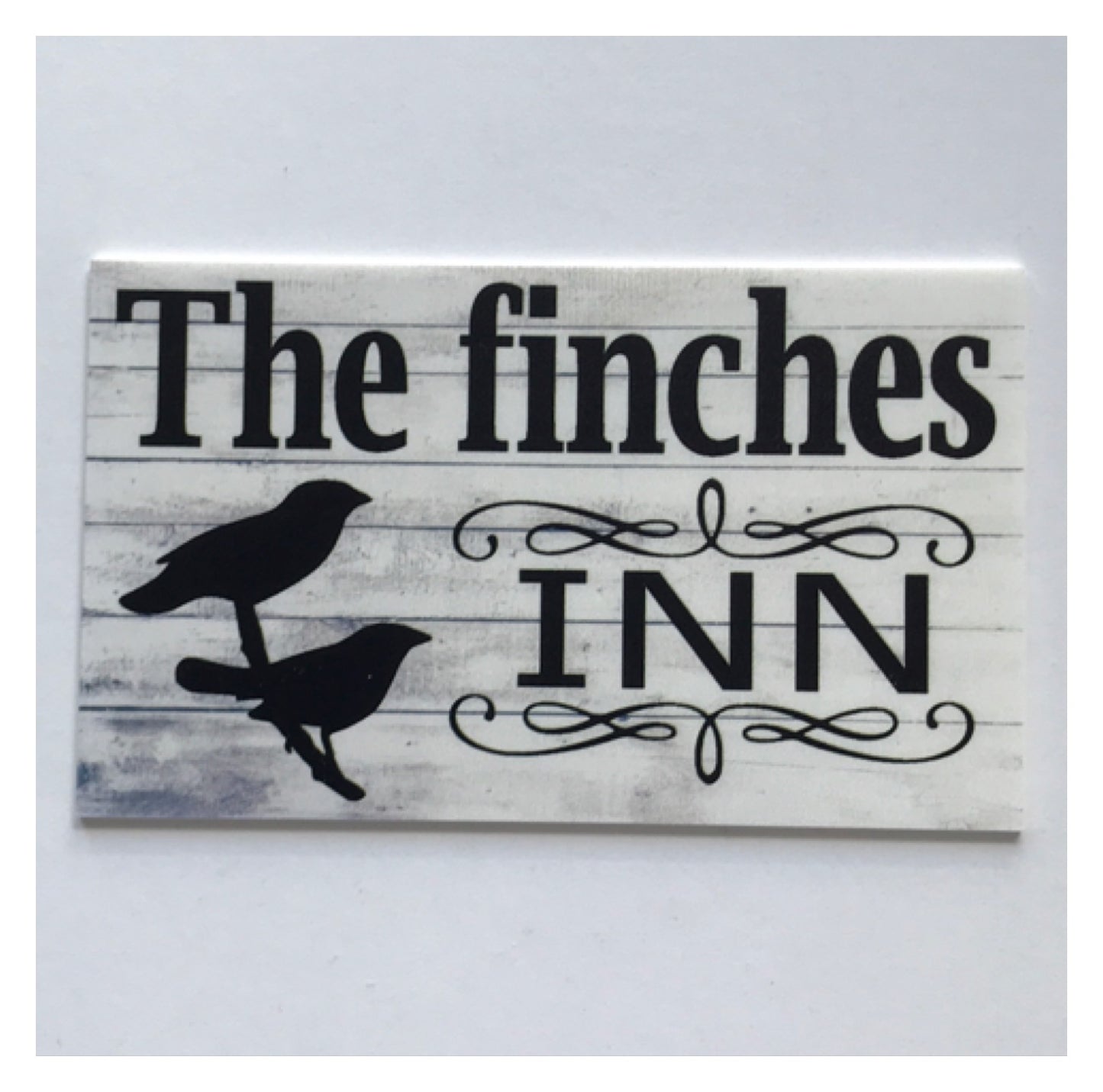 The Finches Inn Finch Bird Timber Style Sign
