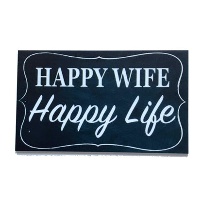 Happy Wife Happy Life Vintage Sign - The Renmy Store Homewares & Gifts 