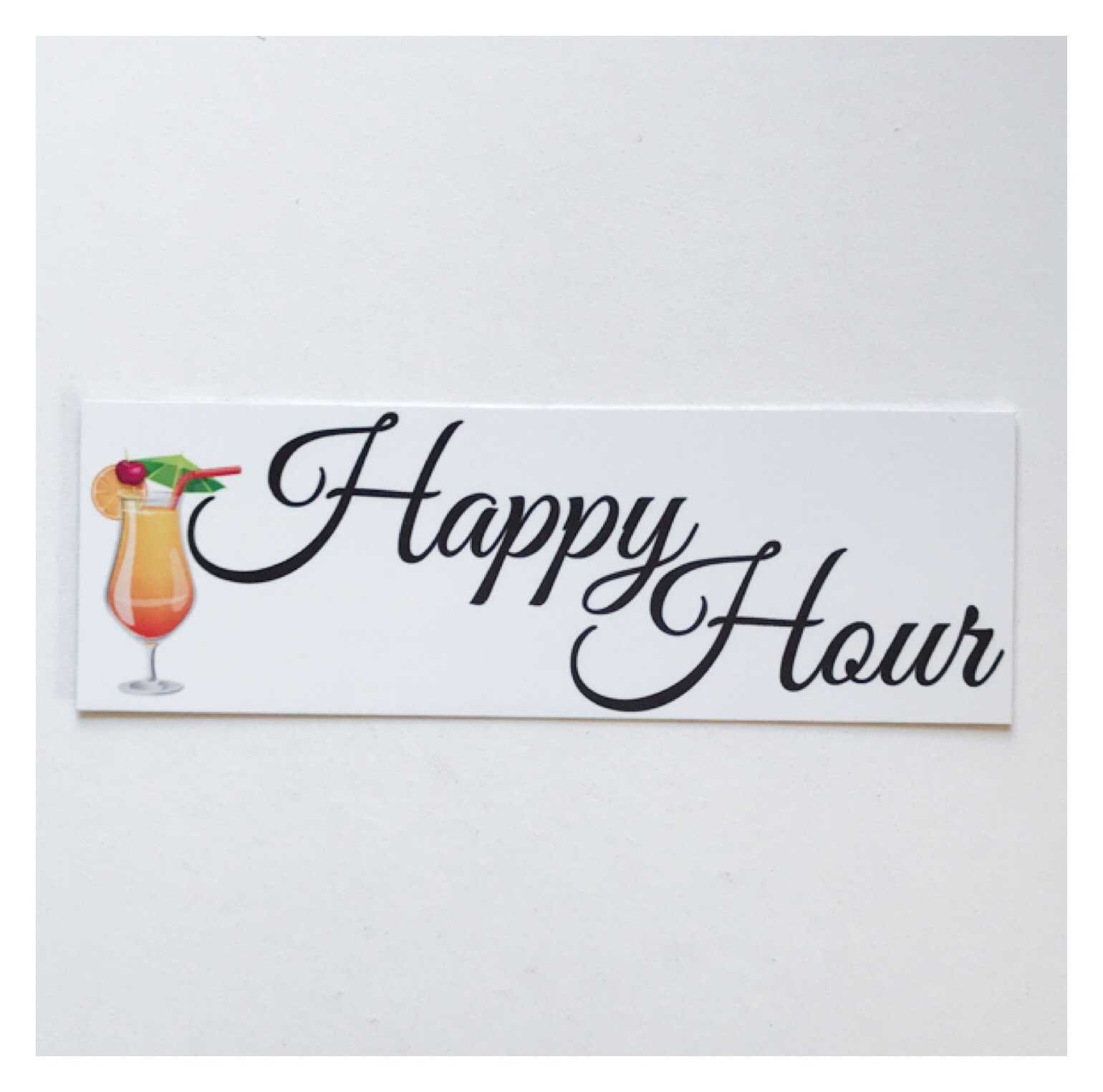 Happy Hour Cocktail Sign