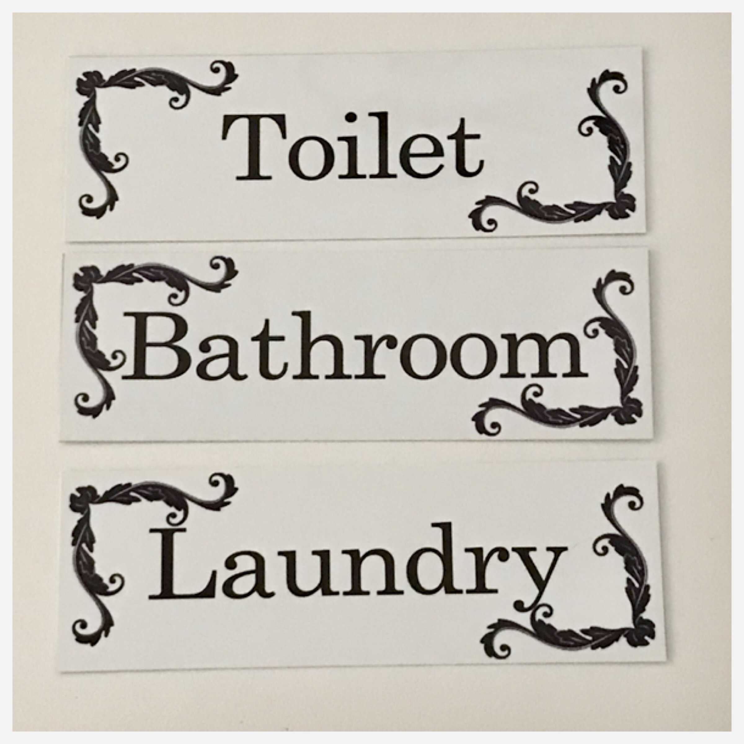 French Toilet Laundry Bathroom Door Sign | The Renmy Store