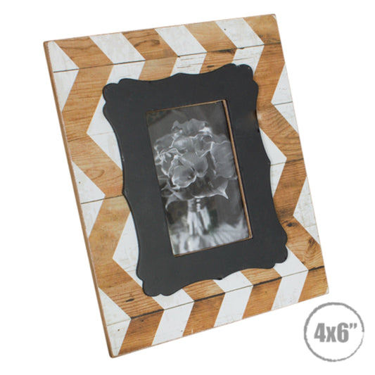 Photo Frame Rustic Wooden Vintage - White Ziggy