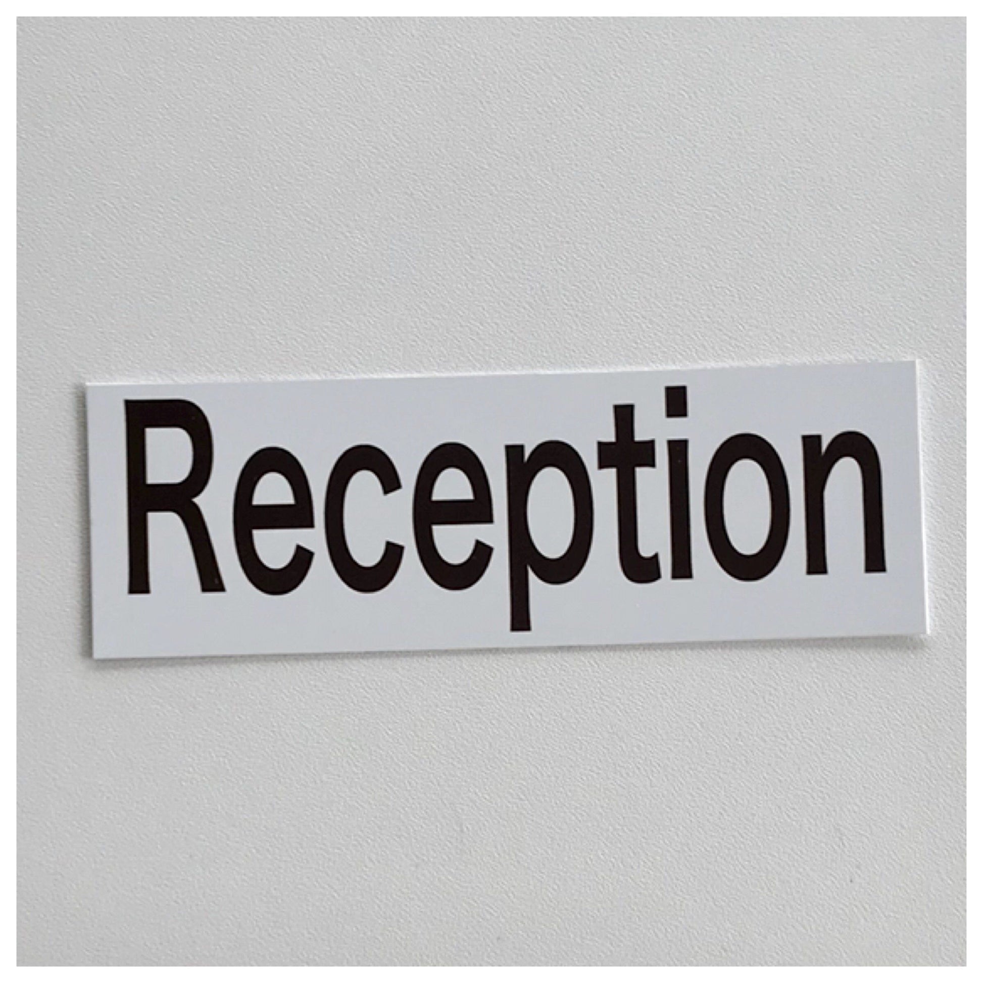 Reception Modern Text Sign