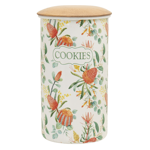 Cookie Biscuits Cannister Jar Native Protea