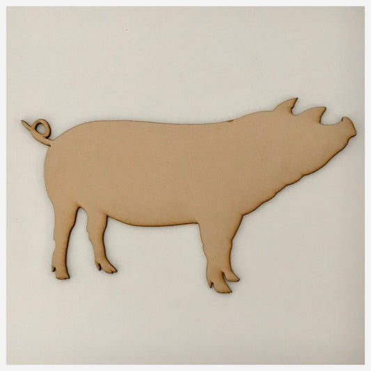 Pig MDF Shape DIY Raw Cut Out Art Craft Decor