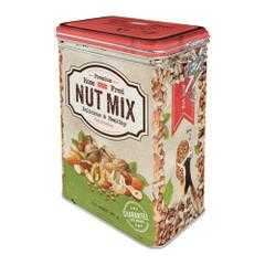 Box Tin Container Nut Mix Vintage Retro
