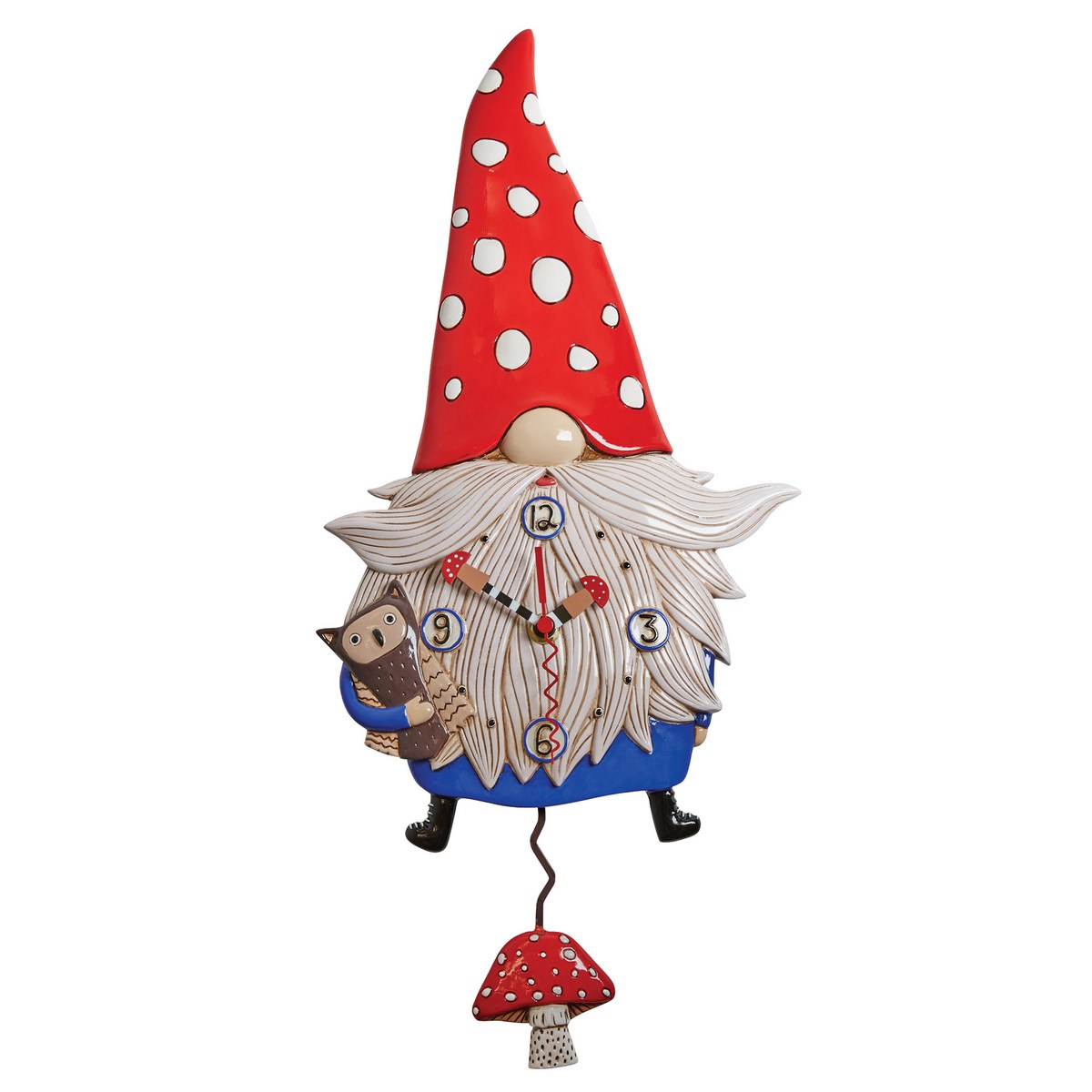 Clock Wall Gnome Funky Retro - The Renmy Store Homewares & Gifts 